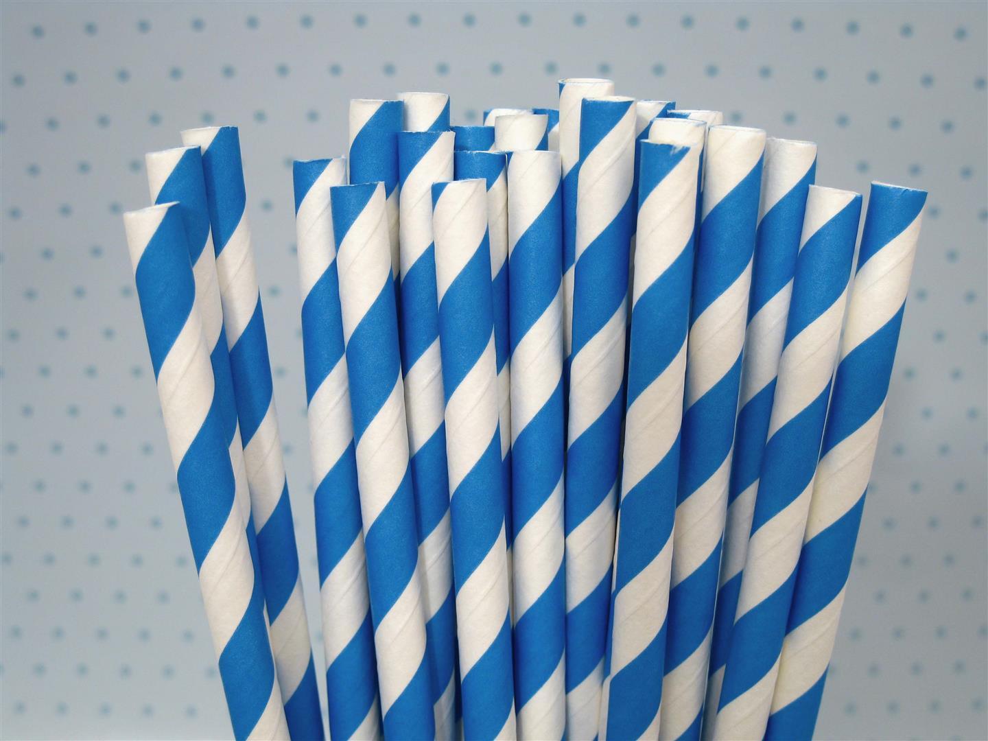 25 RETRO STRIPE PAPER DRINKING STRAWS VINTAGE POLKA PARTY WEDDING BIRTHDAY *UK