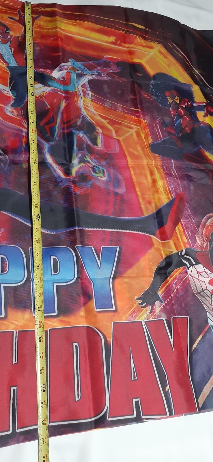 Happy Birthday Superhero Banner Tapestry Backdrop Approximately 57″ x 39″