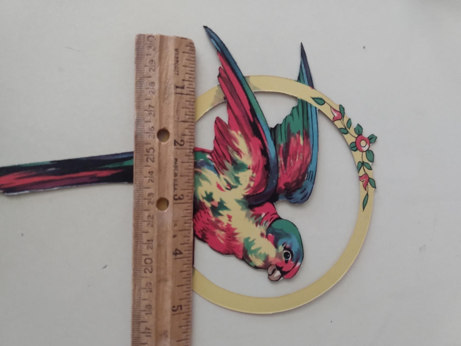 Lot 20 NEW Vintage Old Stock 2 Side Die-Cut Party Decorations Birds Tropical