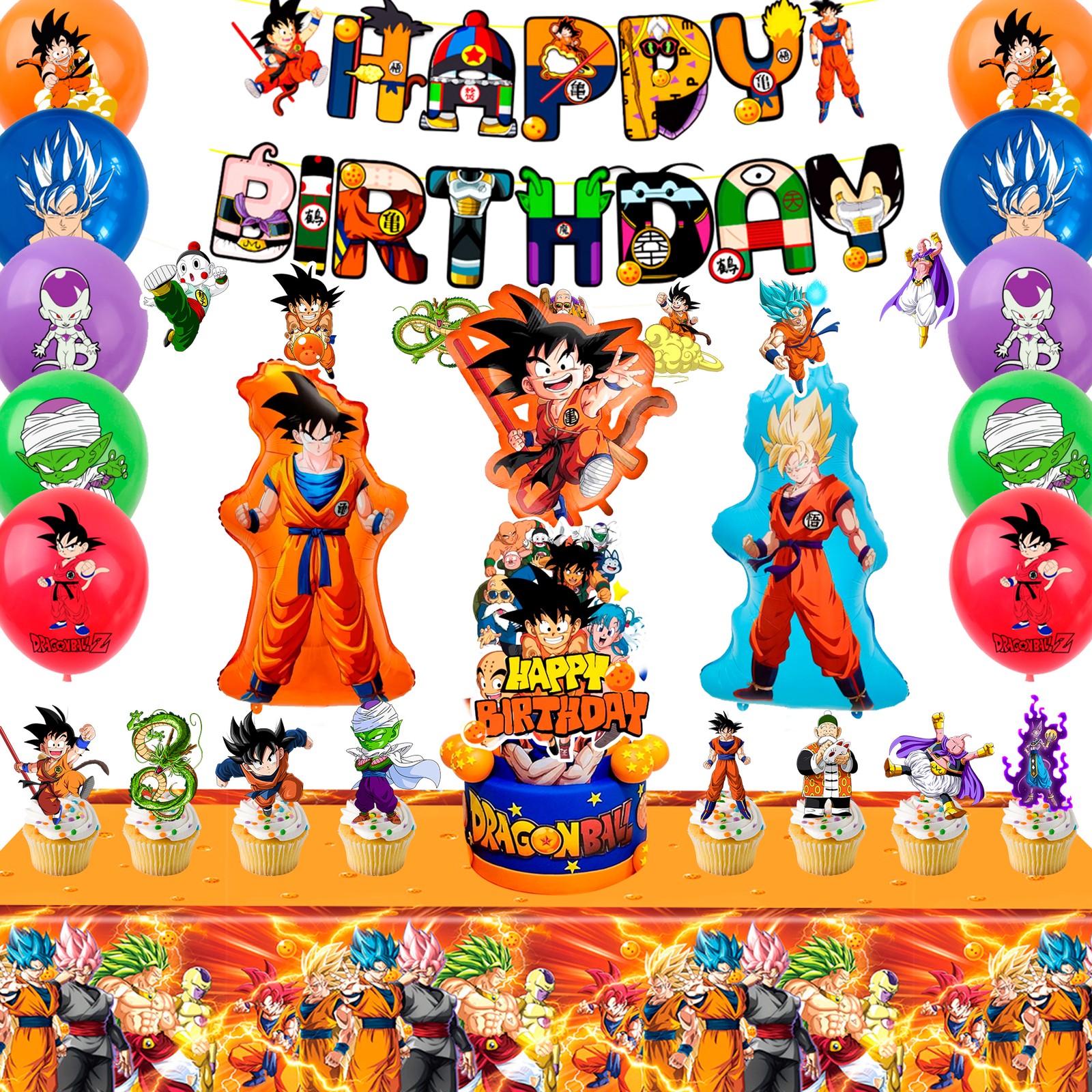 Dragon Ball Birthday Party Decoration Dragon Ball Party Supplies Balloon for Kid