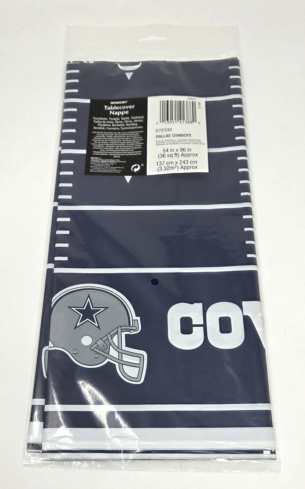 Dallas Cowboys Helmet Logo Tablecover NFL Football Field Party Table Cloth