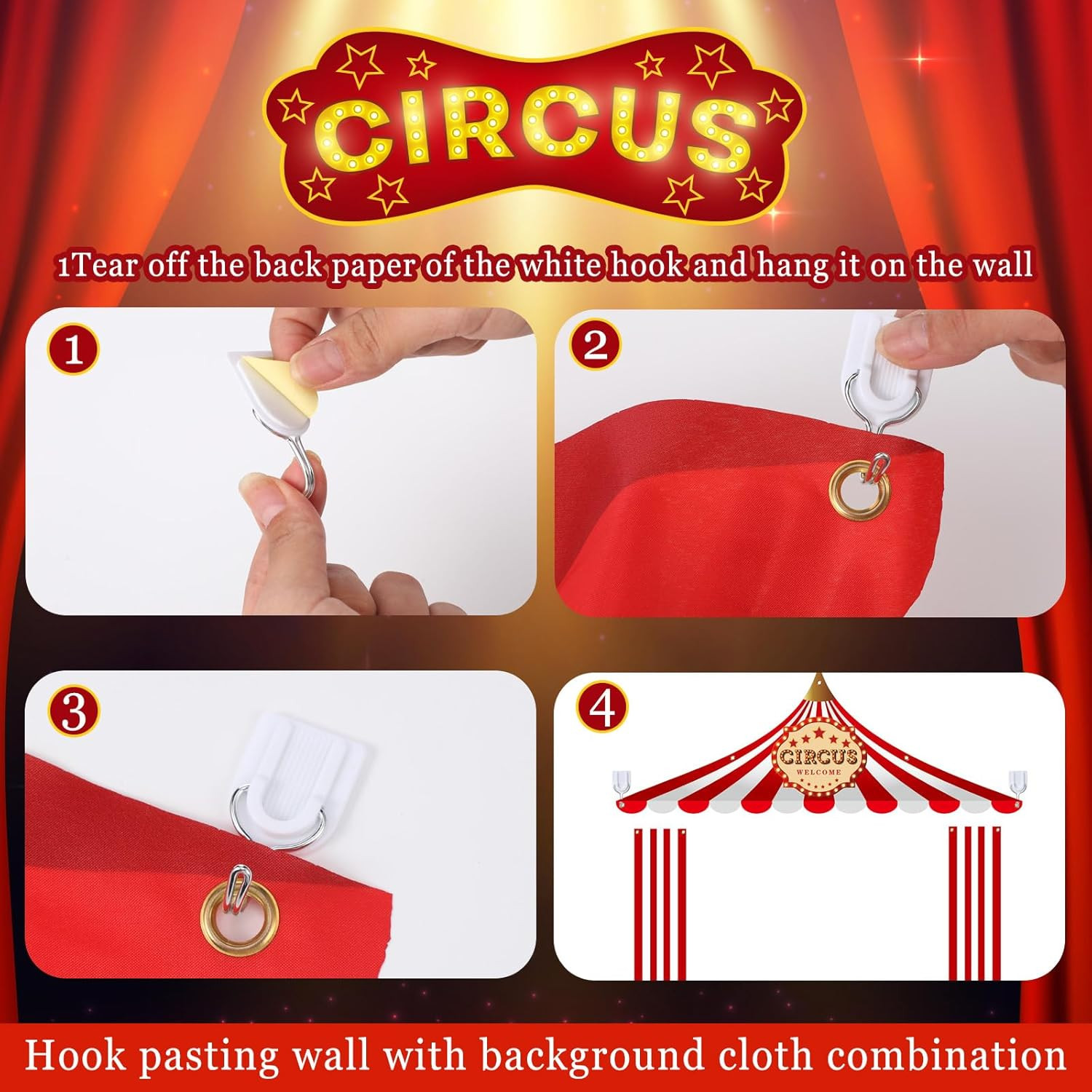 3 Pcs Circus Tent Decorations Carnival Circus Theme Party Decorations Carnival T