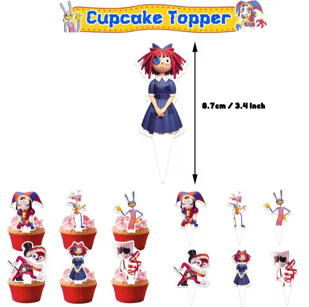 The Amazing Digital Circus Party Supply Banner Backdrop Toppers