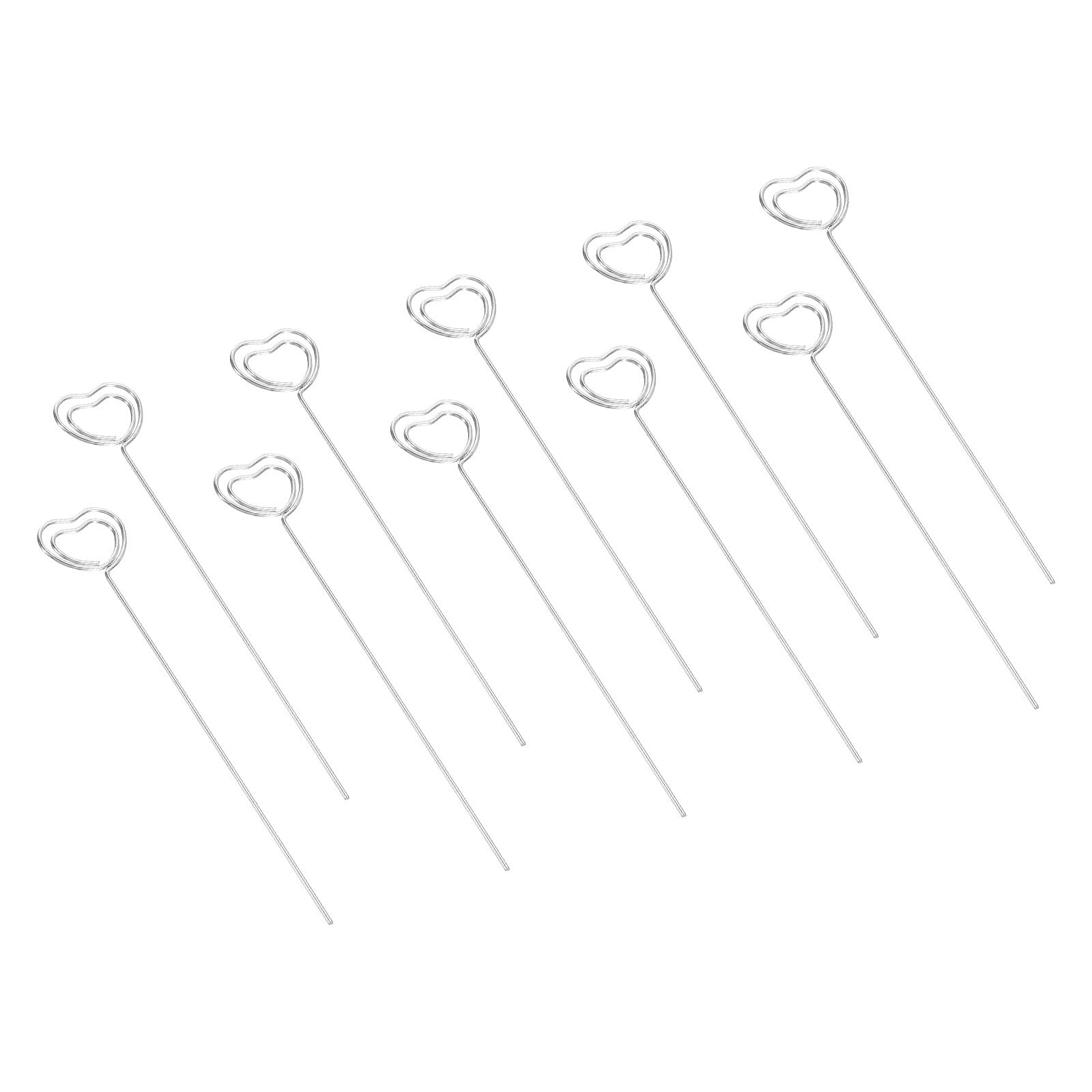 PATIKIL 4.7 Inch Metal Wire Place Card Holder, 20 Pack Photo Silver Tone