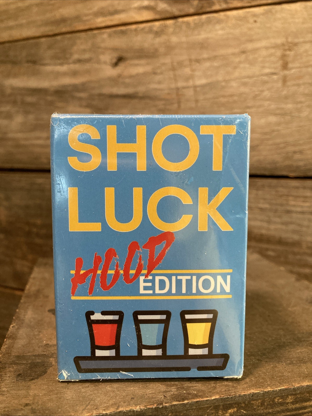 CardPlug Shot Luck Hood Edition Drinking Game Blue for Adults Over 18 Sealed
