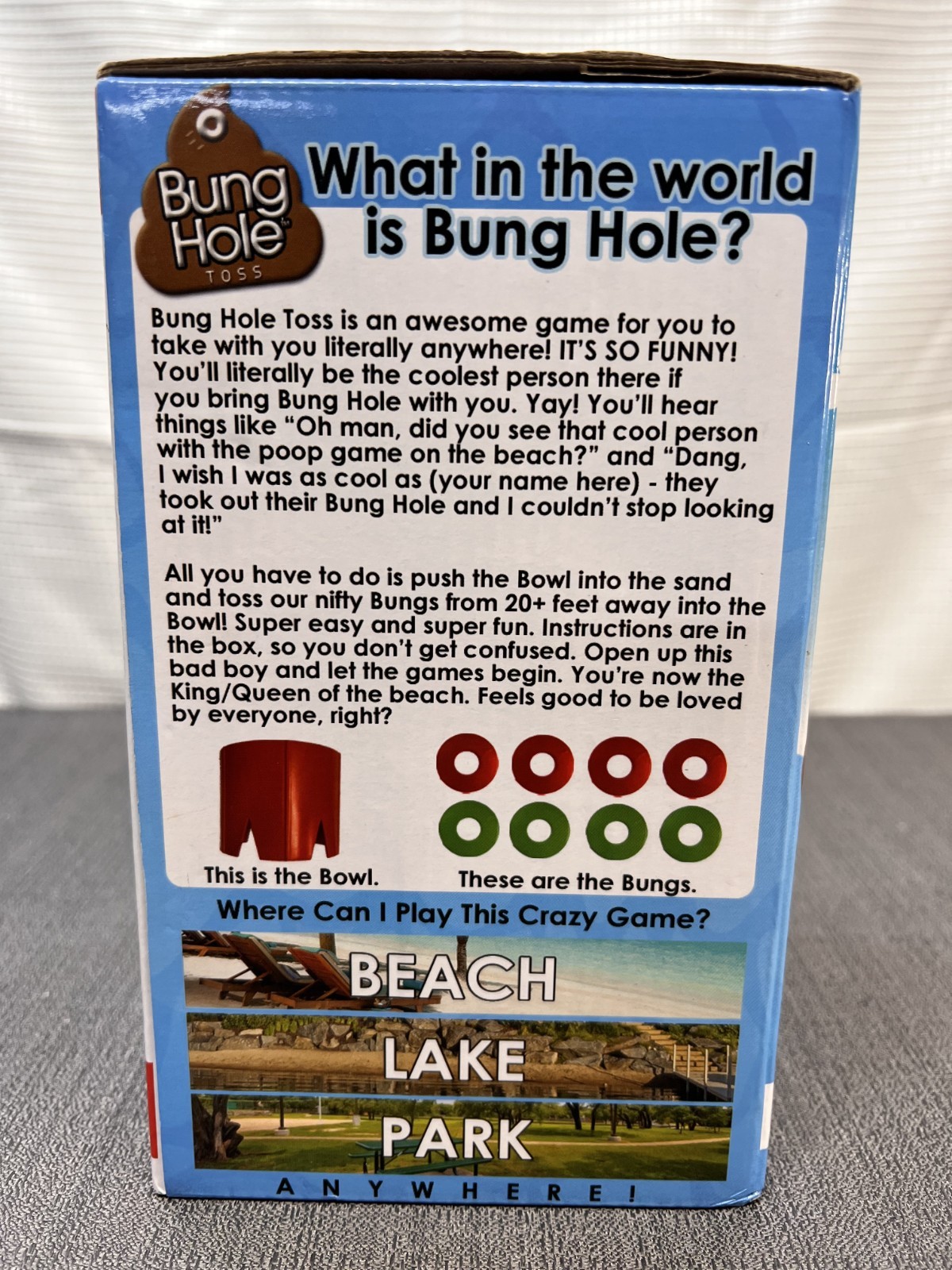 Bung Hole Toss Portable Cornhole Set for Beach Park Outdoor Family Fun Game