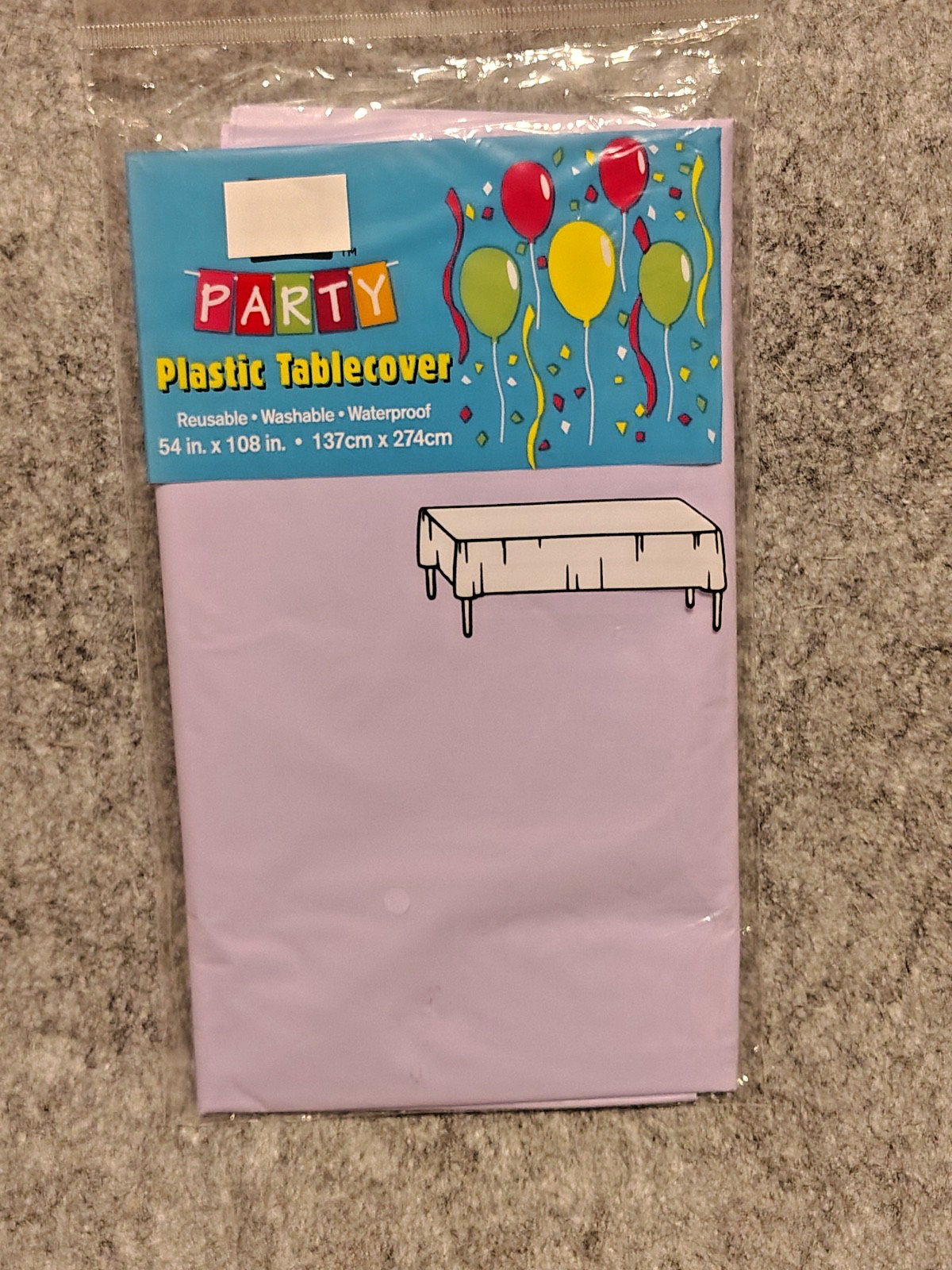 Plastic Rectangle 54 x 108 Table Cover PArty Supply Red Blue Oraange Pink Purple