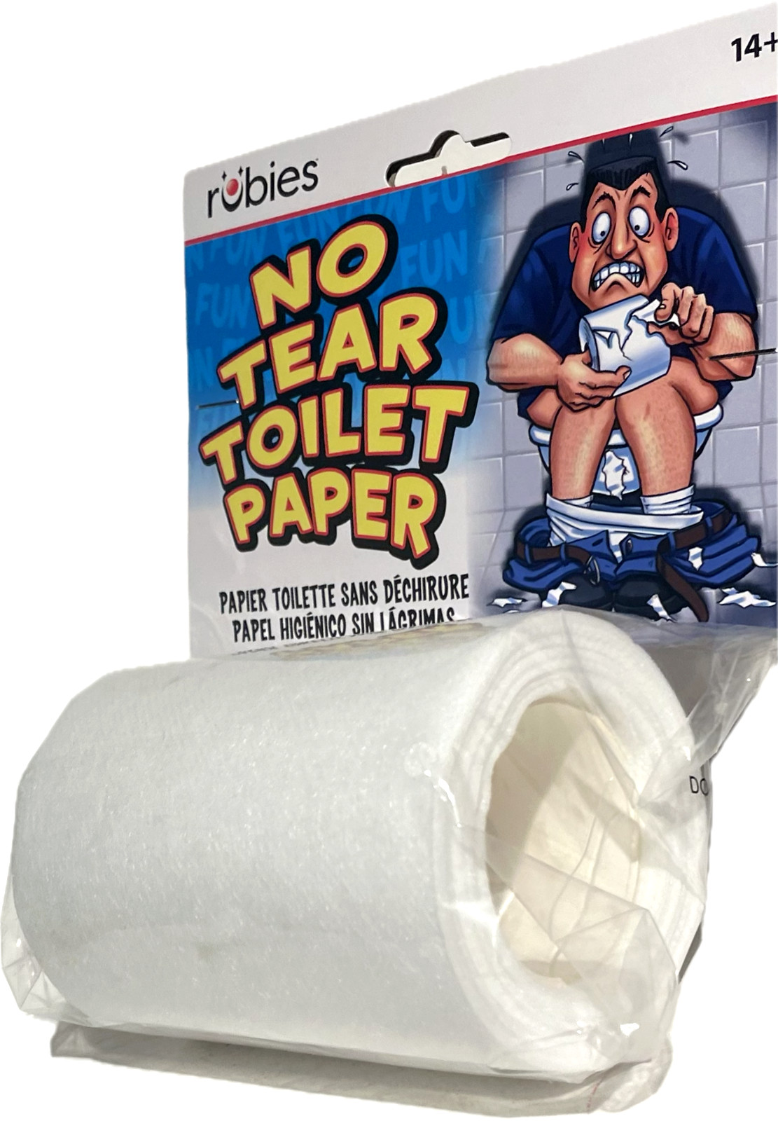 FAKE TOILET PAPER ROLL No Tear Non Rip Joke Prank Gag Gift Funny Bathroom Humor