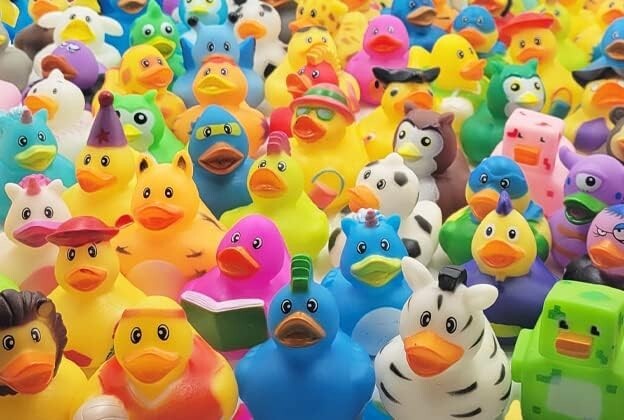 20 PCS – Jeep Ducks for Ducking (Variety) – 20 Unique Assorted Ducks, 2 inches