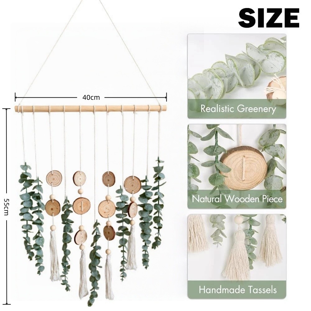 Artificial Eucalyptus Greenery Leaves Plants Wall Hanging Bedroom Home Decor
