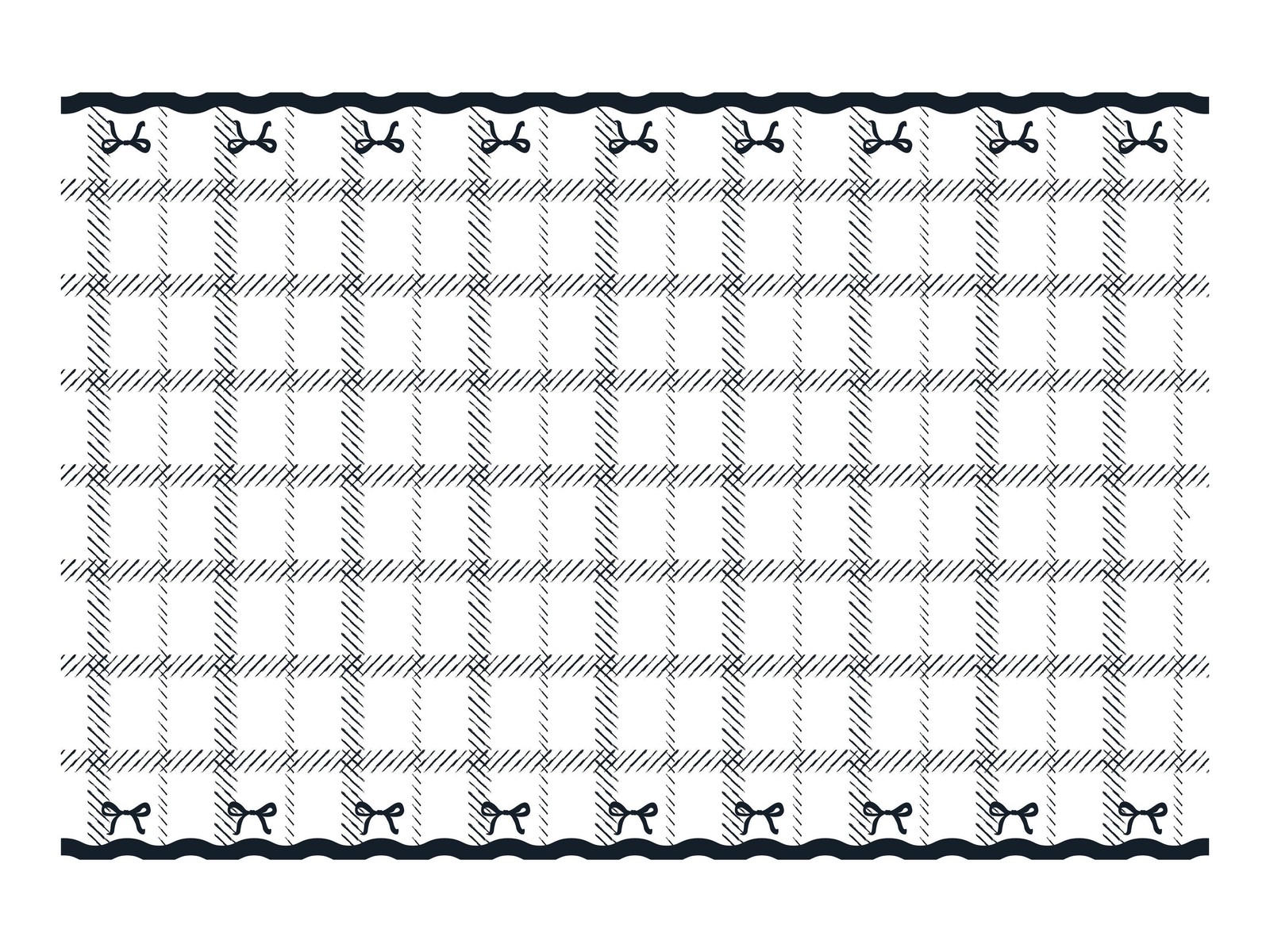 Cream & Black Bow Disposable Tablecloth – Elegant Coquette Style Table Cover 180