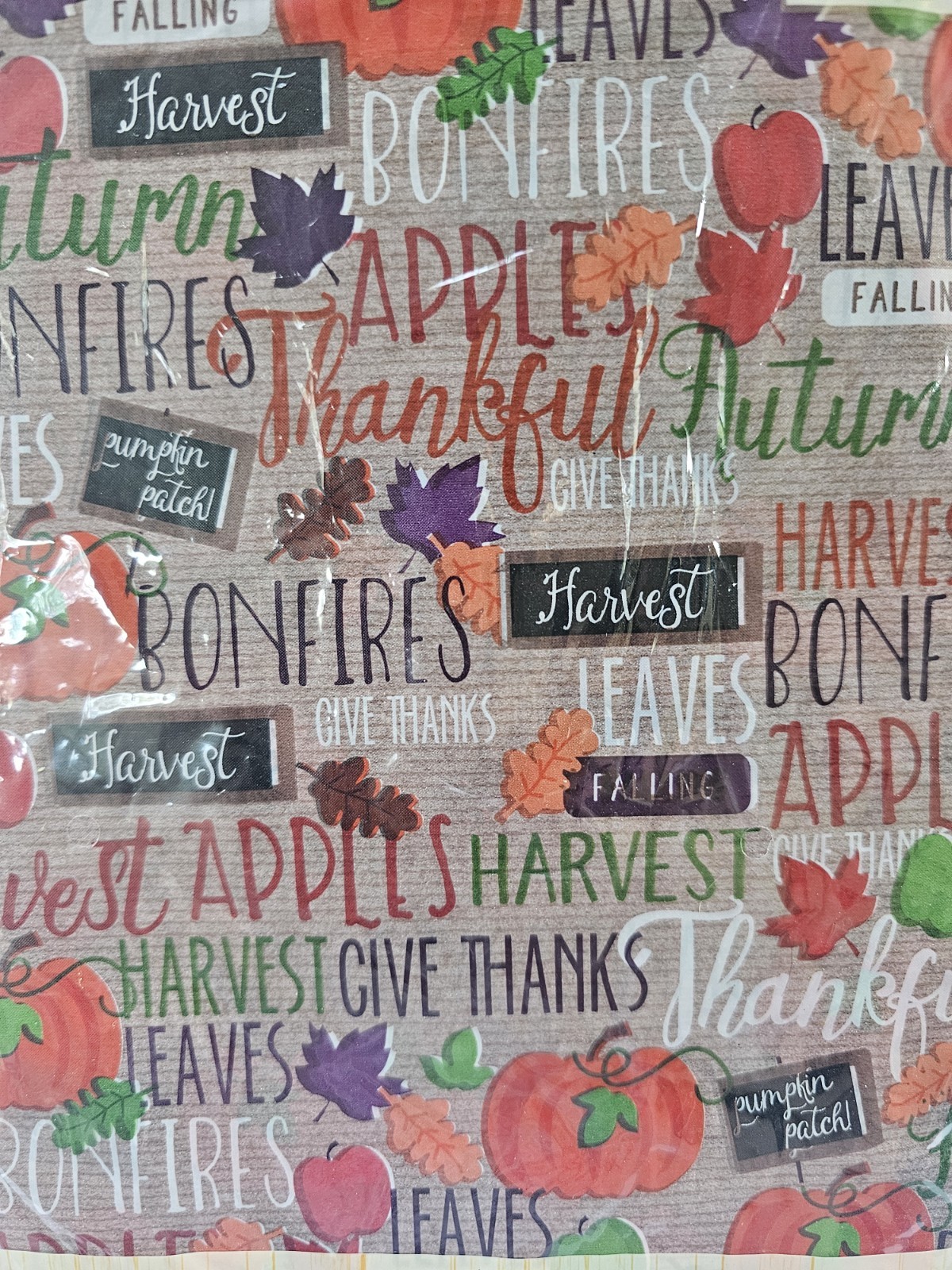 Lot 3 Thanksgiving Plastic Table Cloth Nappe Rectangle 54″ x 108″ Autumn Pumpkin