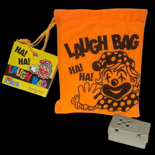 1 LAUGH BAG Laughing Sound Toy Prank Joke Gift Funny HA Box Clown Squeeze Trick