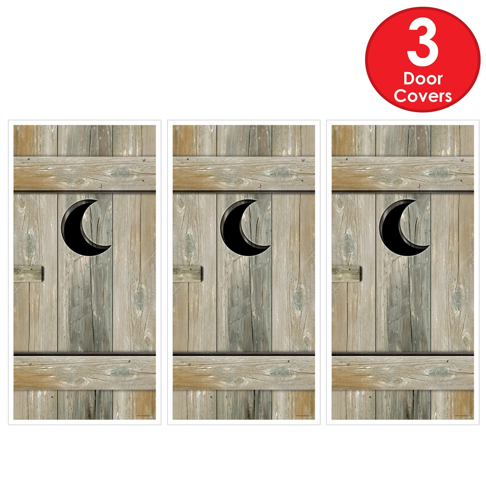 Beistle 3 Piece Plastic Outhouse Door Covers For Cowboy Western Theme Party