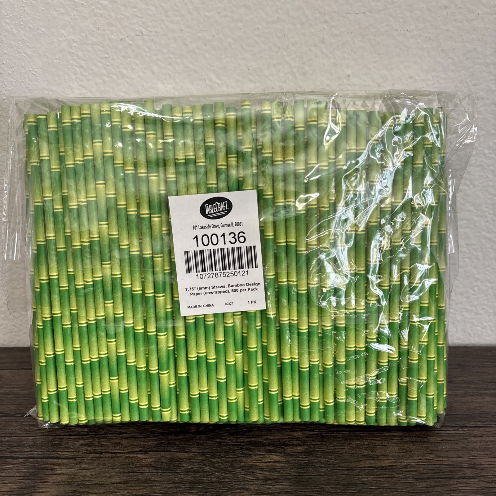 Biodegradable Bamboo Paper Drinking Straws 500 Wholesale Cost Tiki Party Wedding
