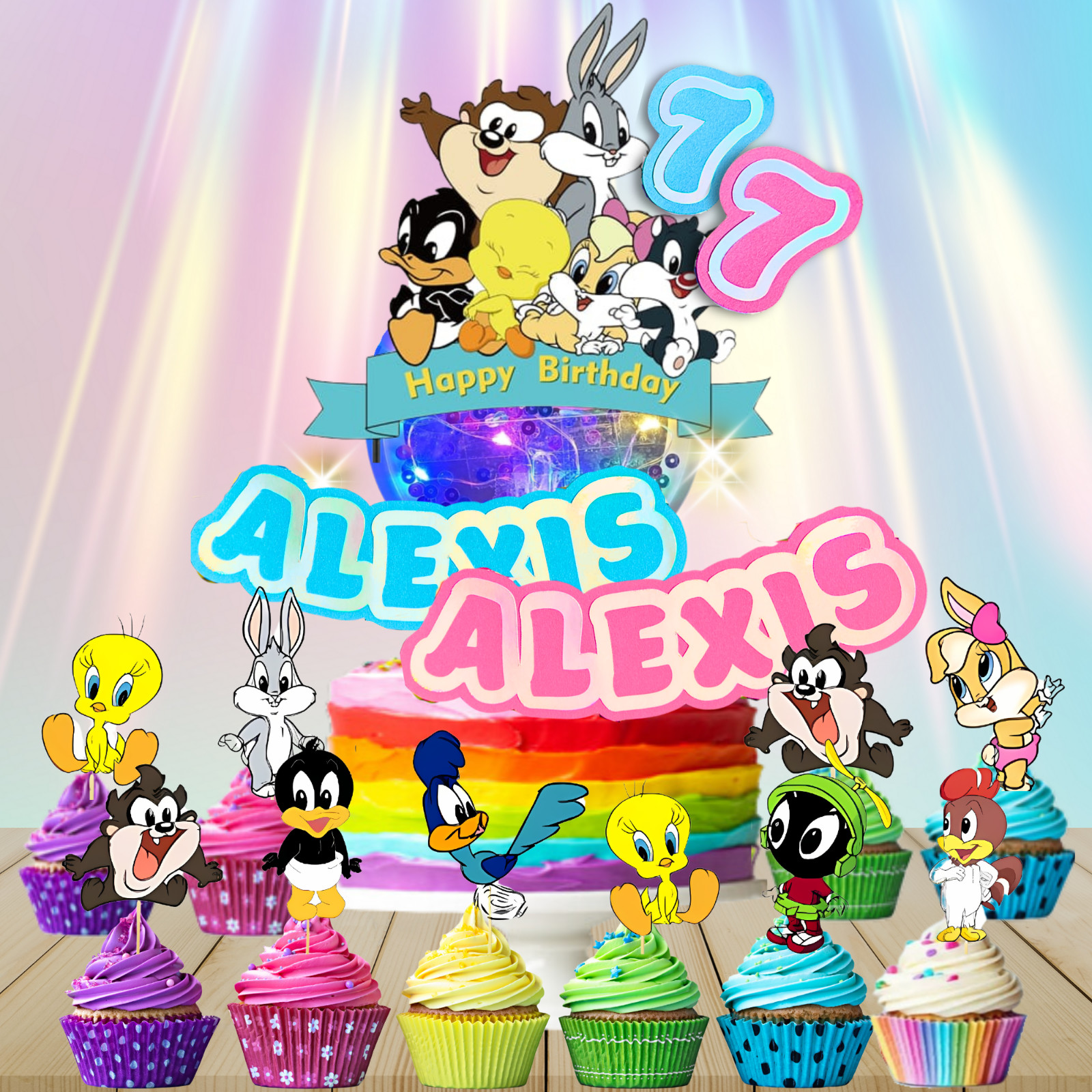 baby Looney tunes toons birthday party supplies favor centerpiece decoration