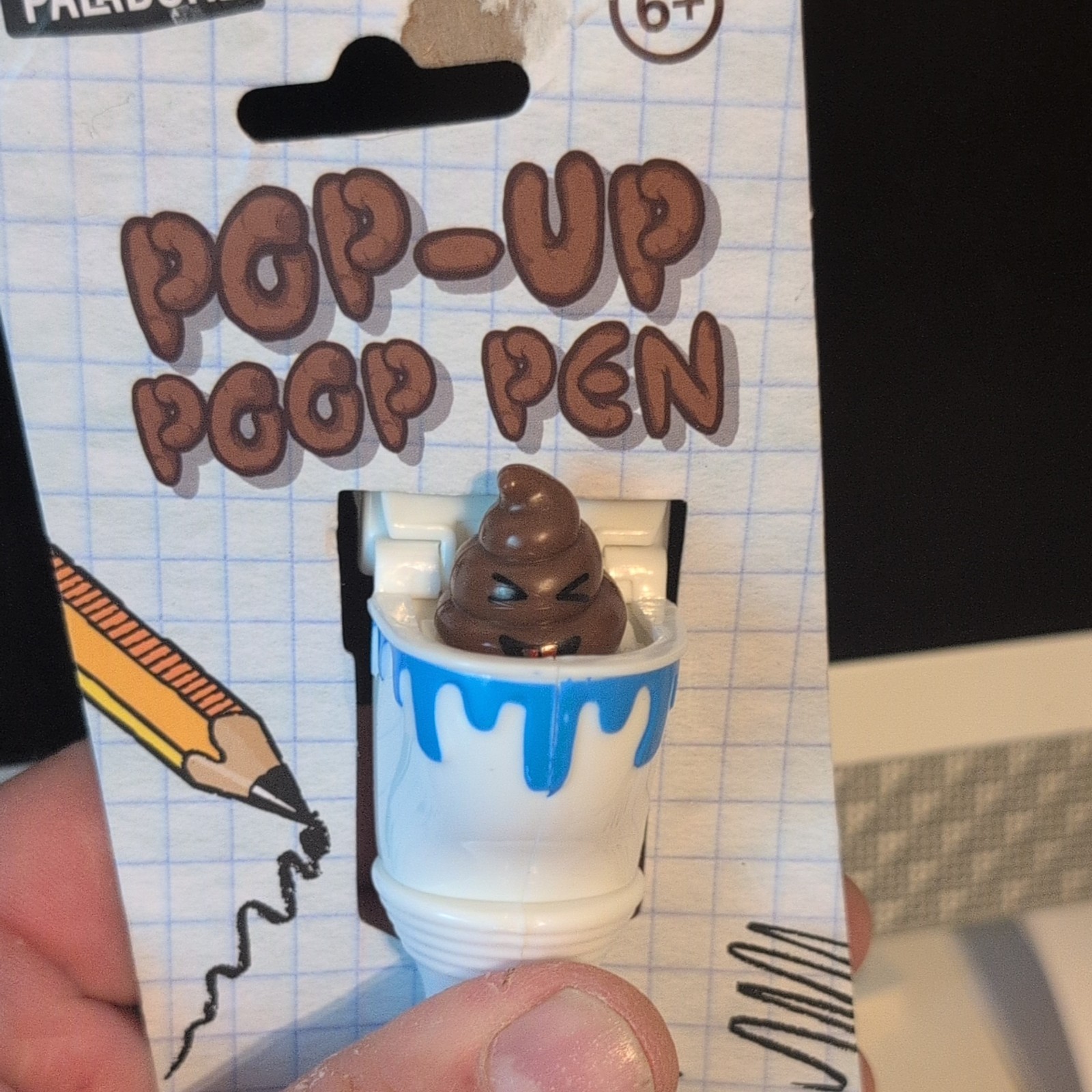 POOP Pop Up Pen – Toilet Seat Crap Emoji Office Joke Gift Funny Gag NEW