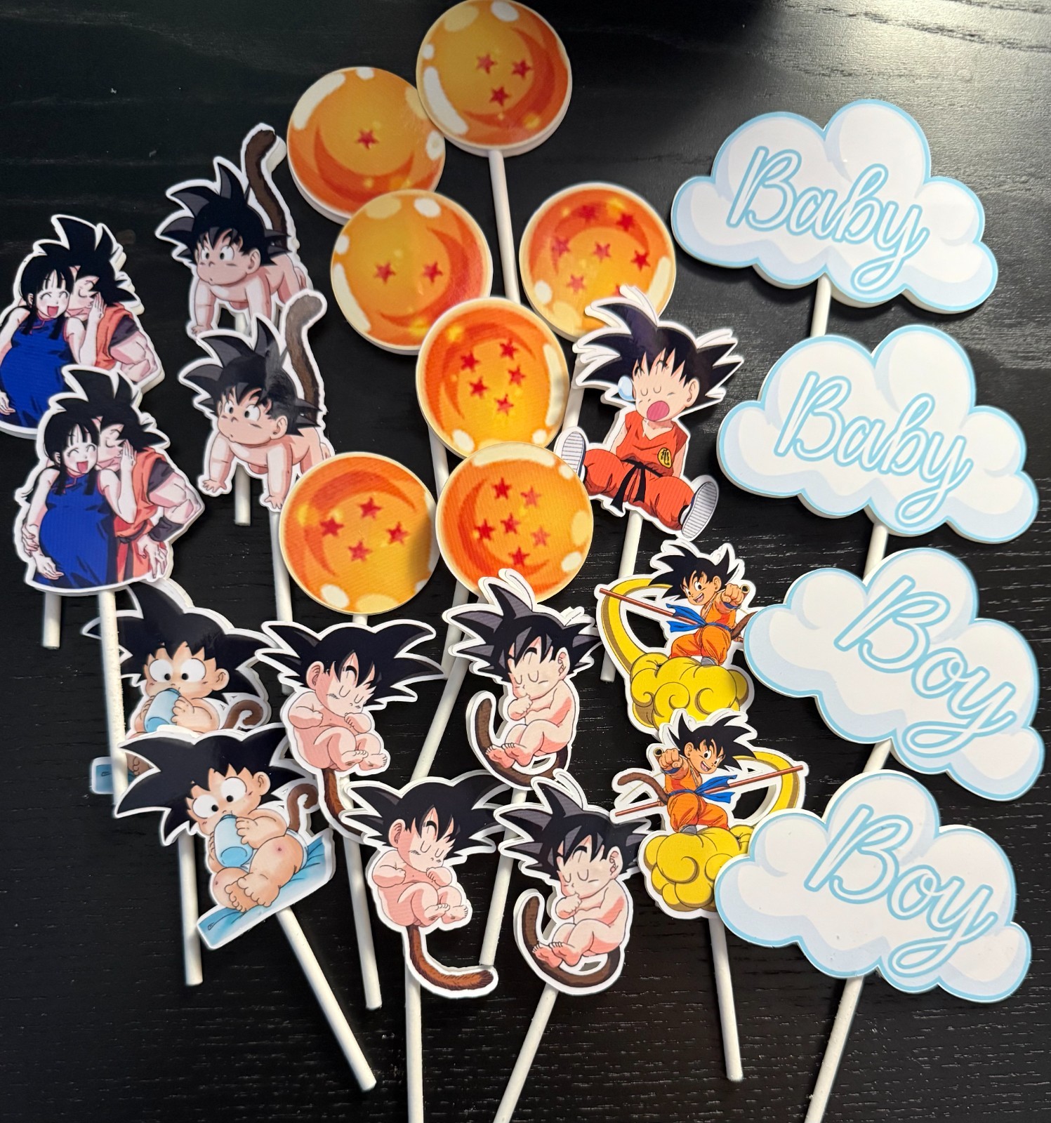 Dragon Ball Baby Shower Decoration, cake topper, table centerpiece, cupcake top