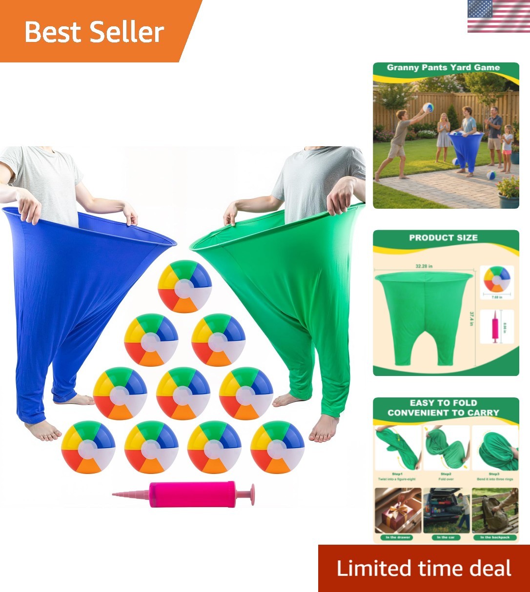 Granny Pants Yard Game Sets, Oversized Granny Pants Outdoor Game, 2PCS Granny…