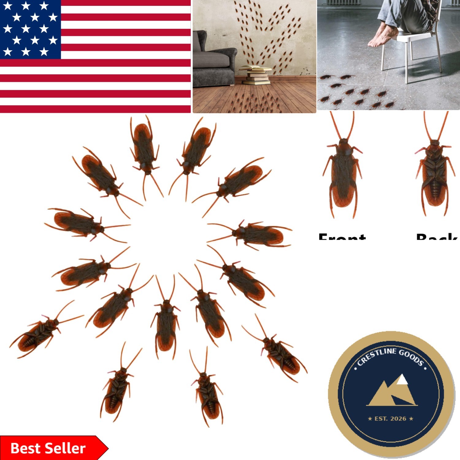 15 Realistic Fake Cockroaches for Pranks – Perfect for Halloween and Parties