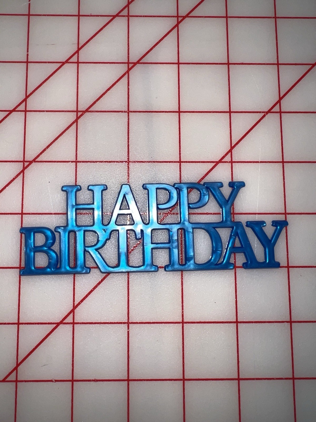 Plastic Happy Birthday Cake Decoratation