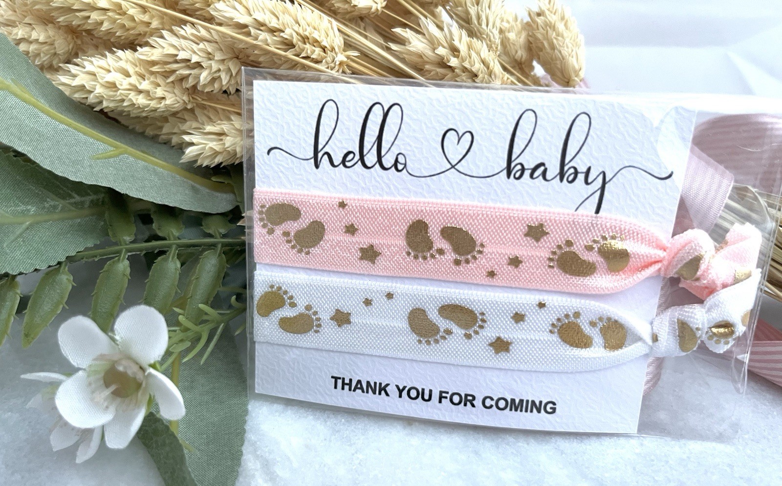 Baby Shower Gender Reveal Party Gift Hair Elastic Wrist Tie Party Favour