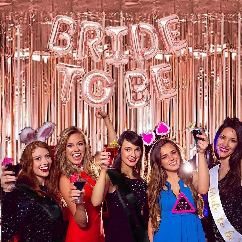 Bachelorette Party Decorations – Rose Gold Bridal Shower Party Decor and Supplie