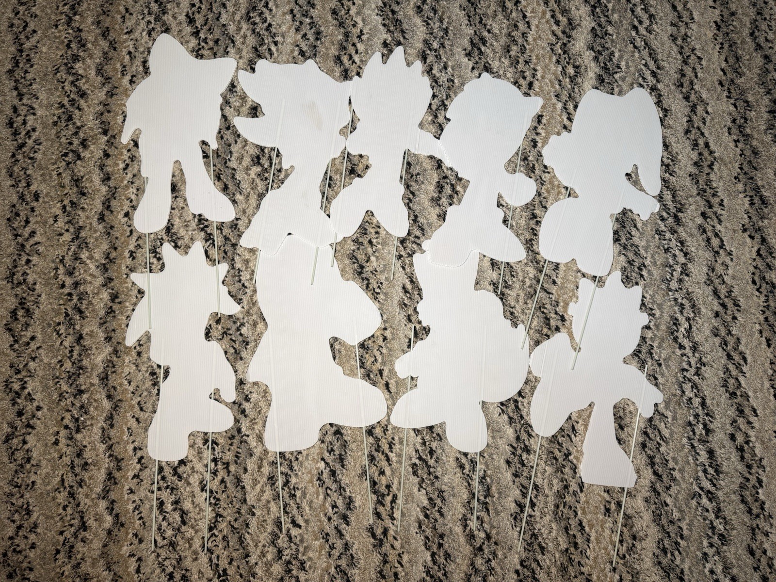 8pc Sonic The Hedgehog Friends Birthday Party Yard Decoration Cutouts Signs 15”