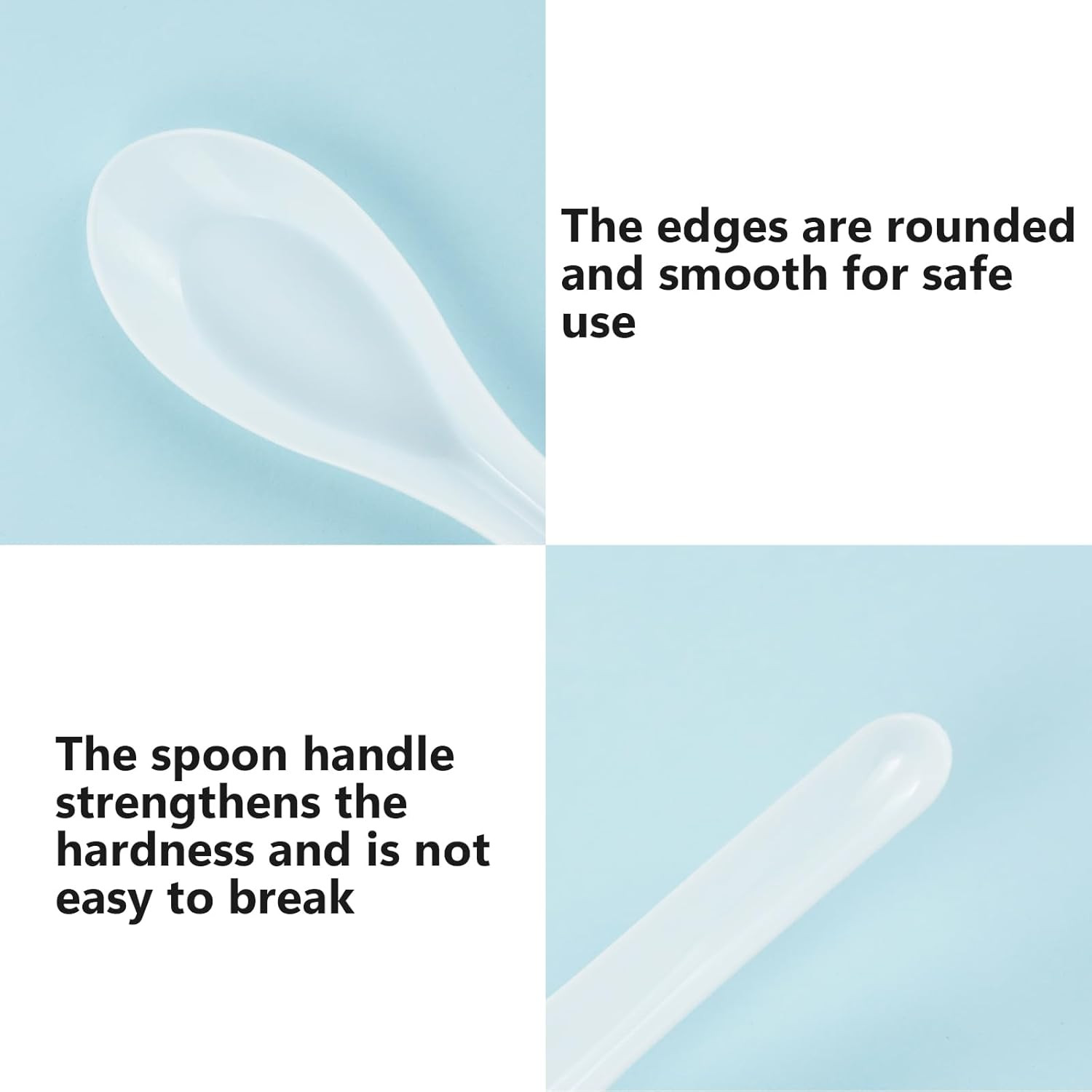 100 Pack Disposable Asian Soup Chinese Spoons, Disposable White Plastic Spoons,