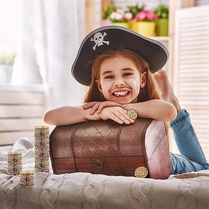 Metal Pirate Coins – Bronze, Silver, Gold & Rose Gold Coin Set – M, L, XL, XXL