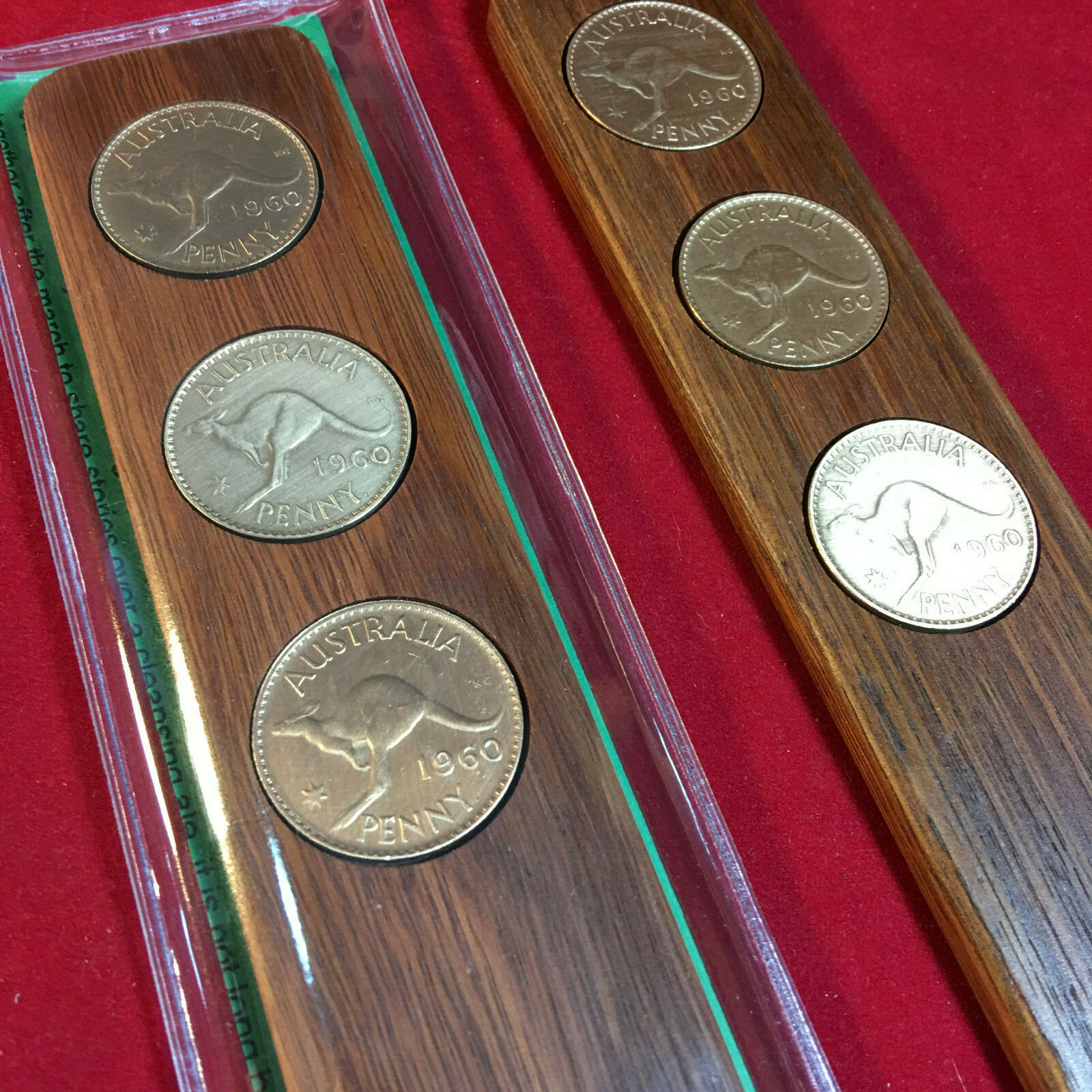 1944 Hardwood Two-Up Game Set Birthday Gift present 1944 Australian Penny two up