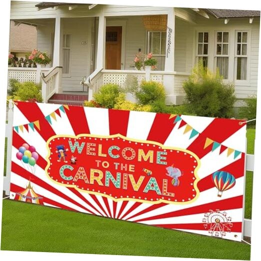 Welcome to the Carnival Banner Carnival Decorations Circus Party Innovative