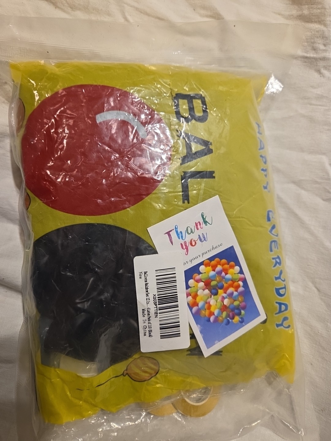 110 Pack Plain Solid Black Party Event 12″ Balloons