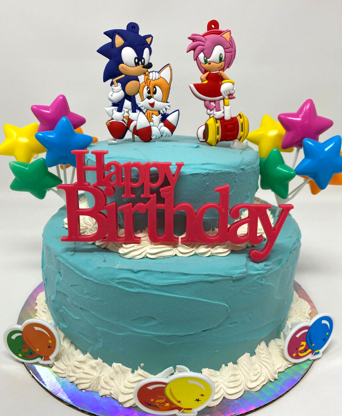 Sonic the Hedgehog Birthday Cake Topper Set ~ BRAND NEW ~ Ships Out Next Day