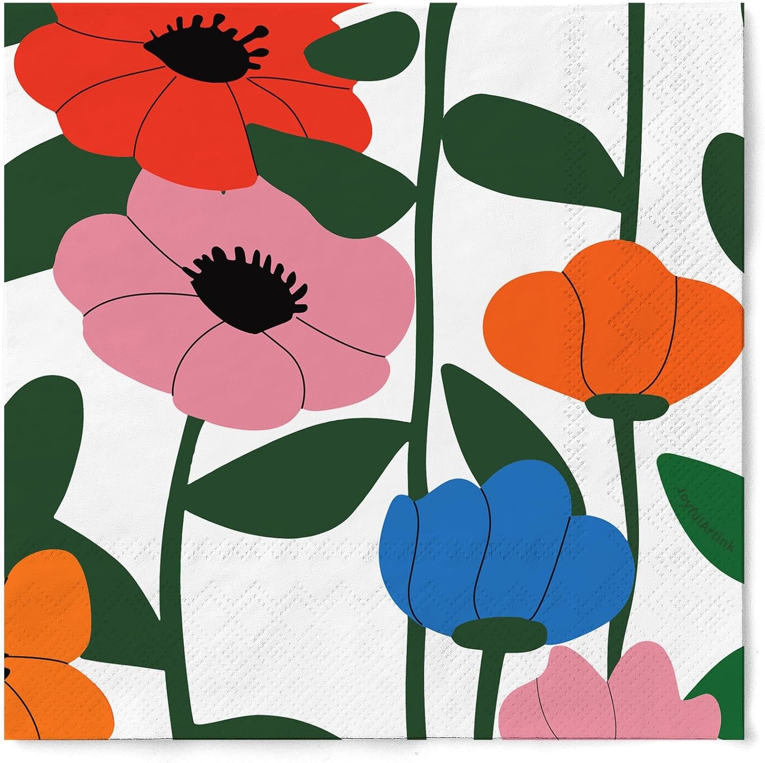 20 Pack Designer Paper Napkins, 3-Ply 6.5×6.5-inches Disposable Decorative White