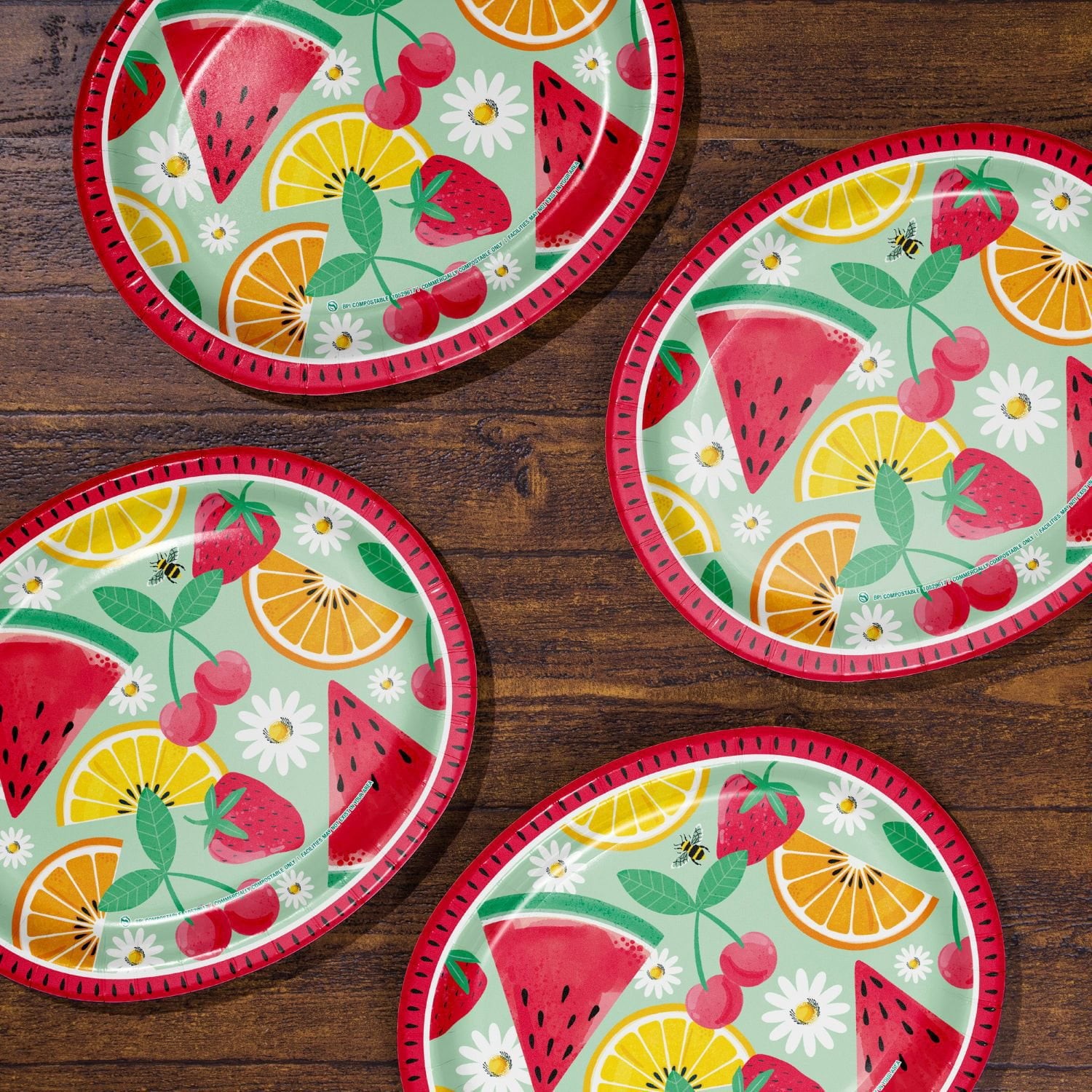 Member’s Mark Summer Oval Paper Plates 10×12″ Slice of Summer 50 ct 2 Pack