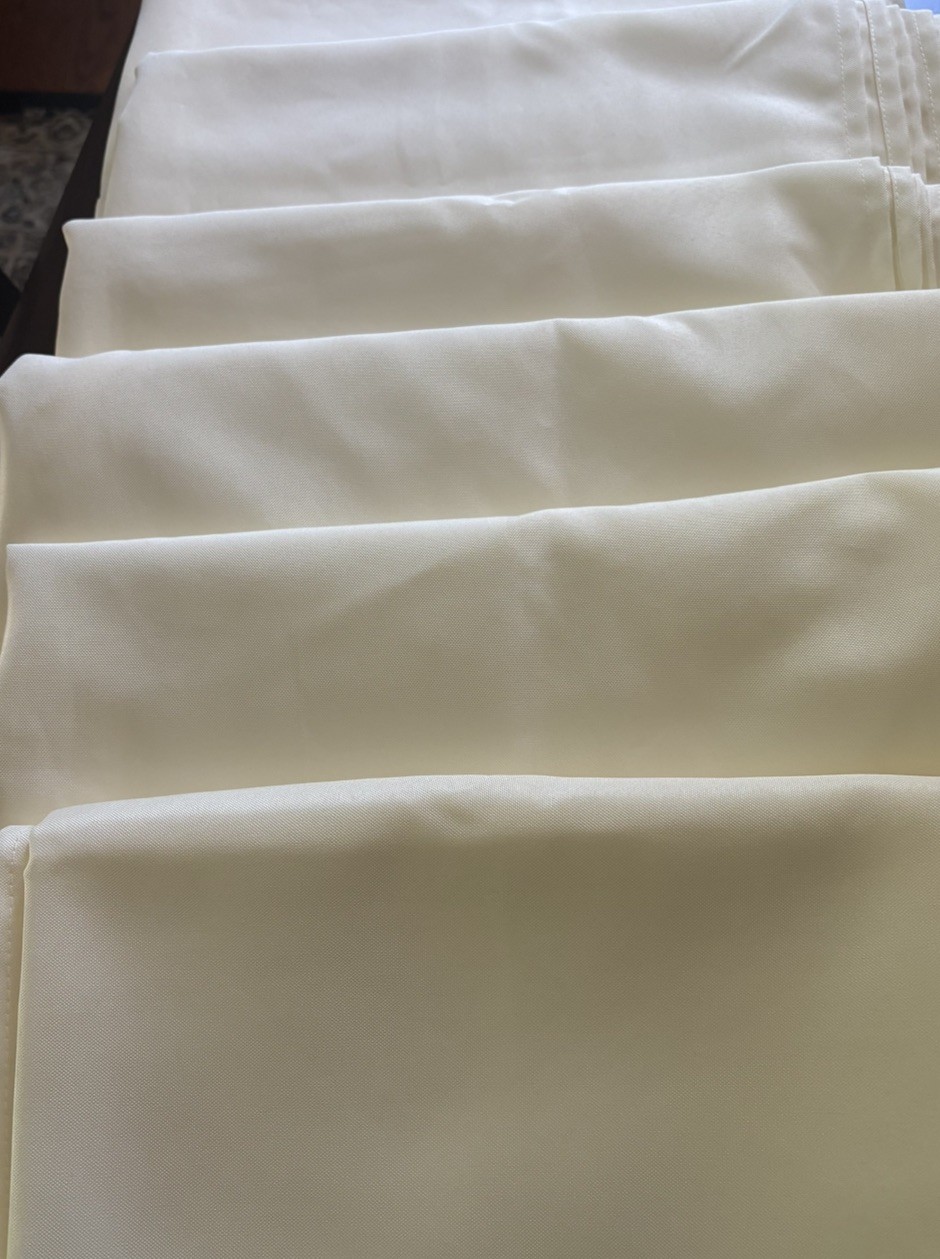 BRILLMAX 6 Ivory Tablecloths for 6 Foot Rectangle Tables 60 x 102 Inch