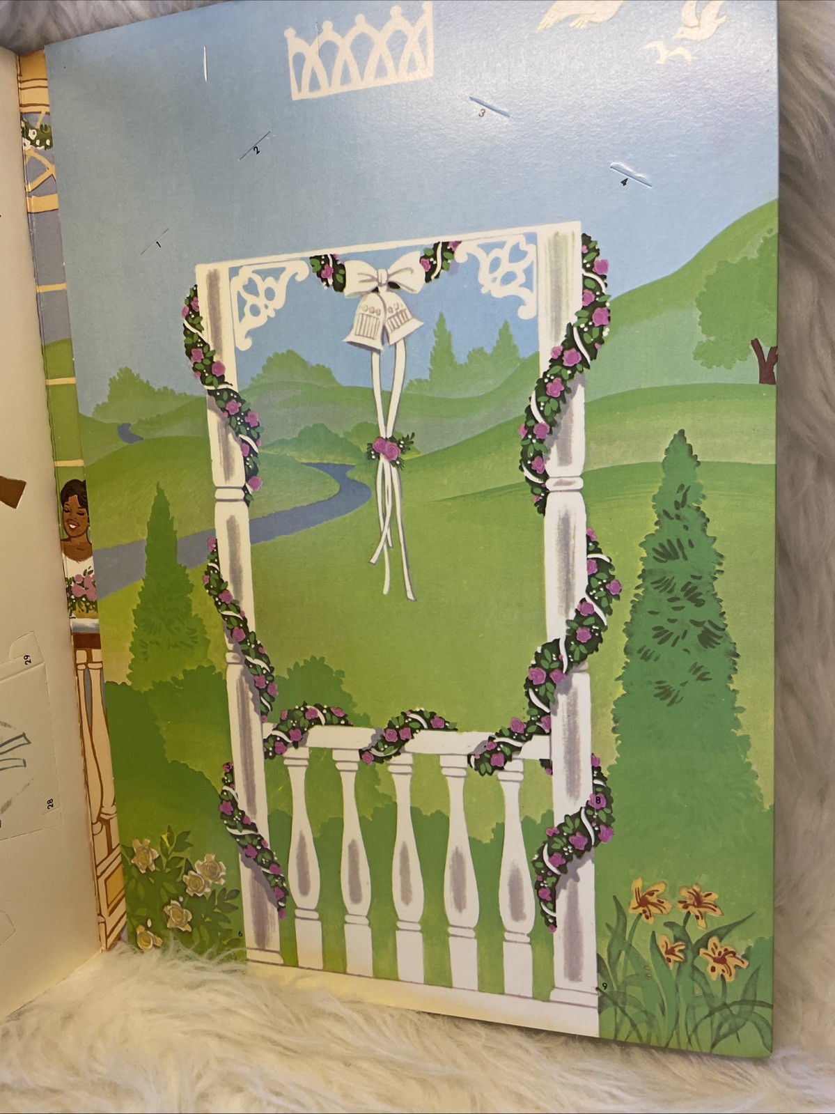 Golden Bride Groom Paper Doll Cardboard Reception Garden Display 1981 Party