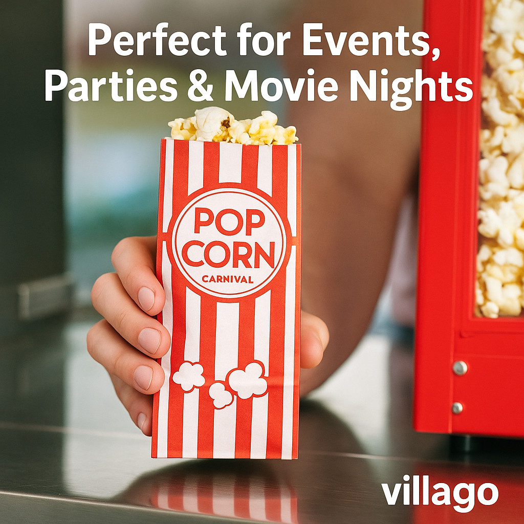 1.1 oz Popcorn Bags Red & White Striped Leak Proof Popcorn3 3/4″ x1 3/4″ x9 1/2″