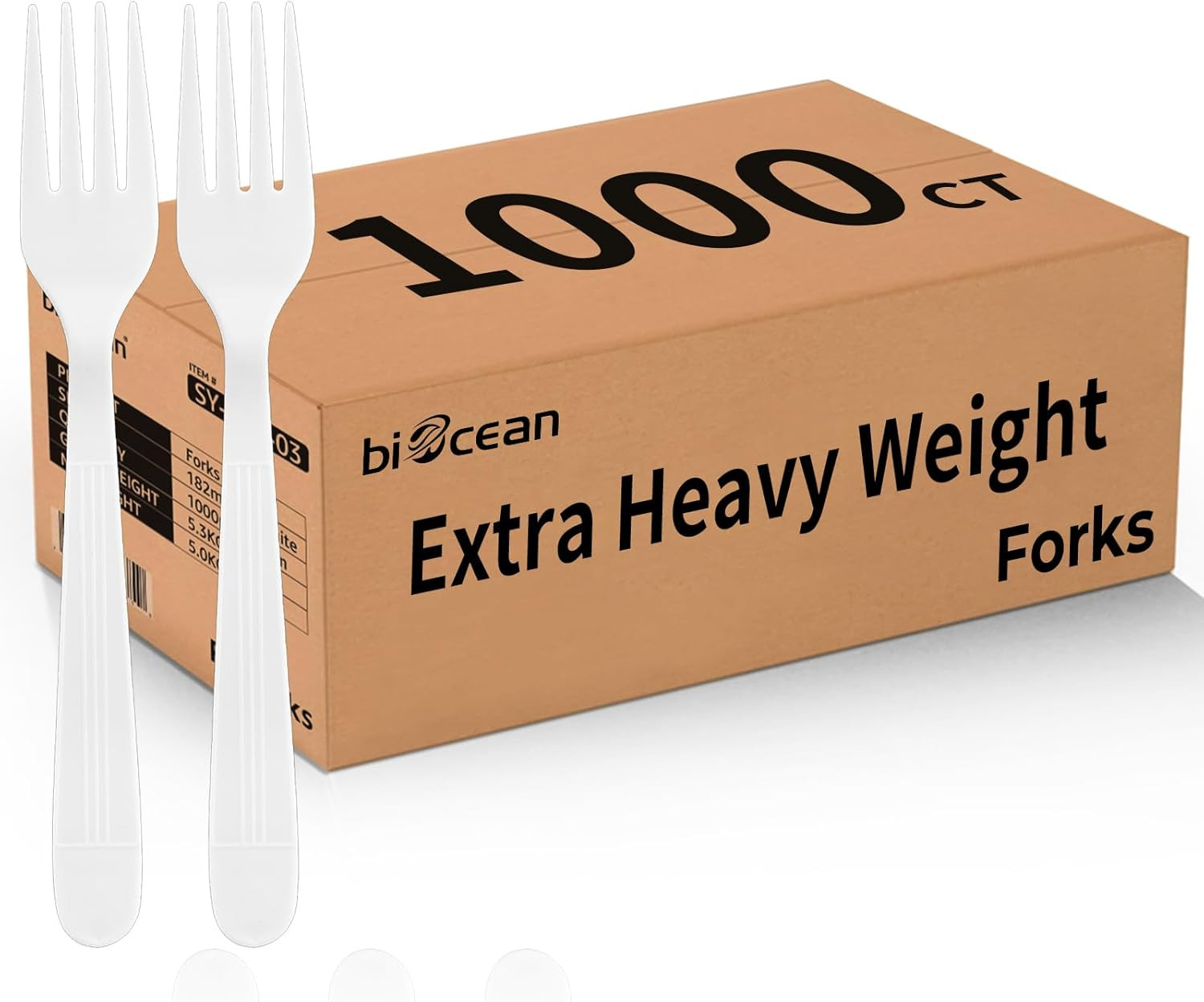 Plastic Forks 1000 Count Extra Heavy Duty Disposable Fork Bulk Plastic Forks
