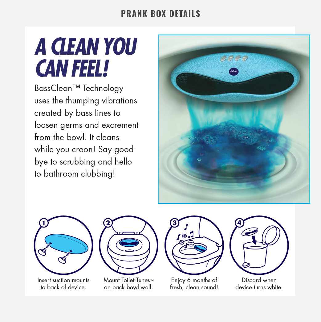 TOILET TUNES Prank Fake Gag Funny PARODY Joke Gift Box toilet paper insanity