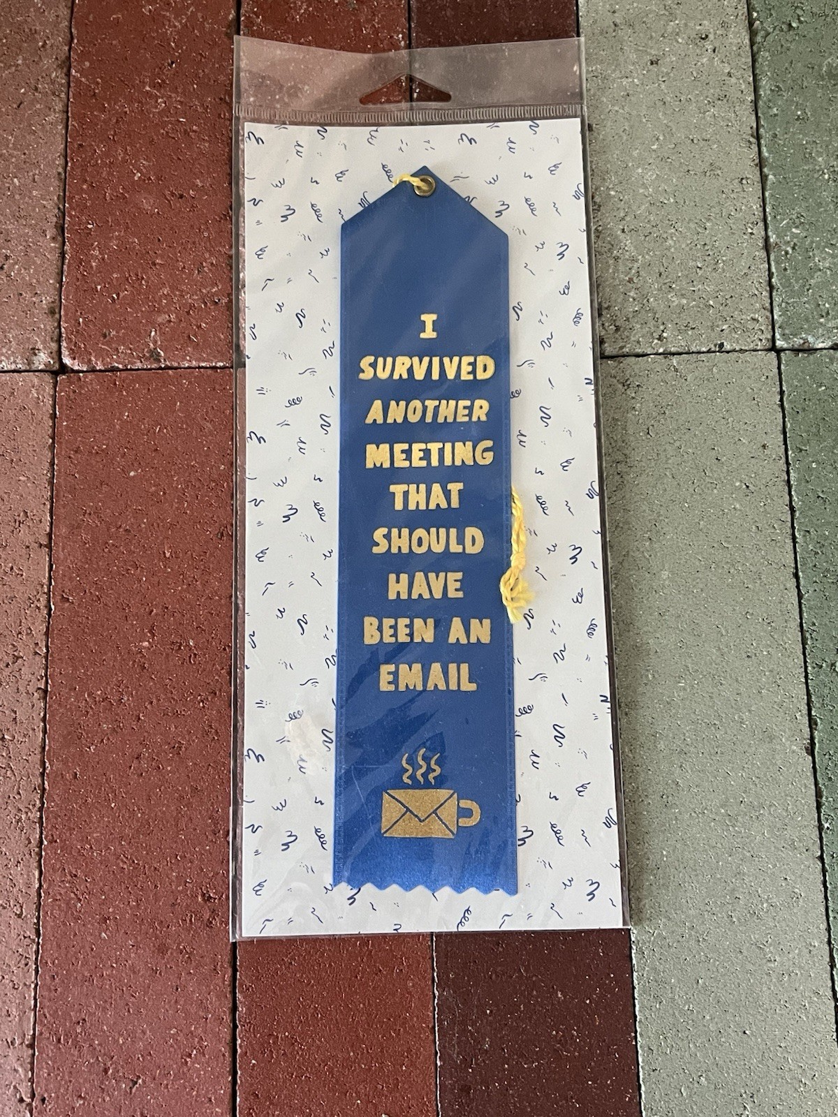 Funny Office Humor Blue Ribbon Award Coworker Manager Gag Gift Novelty