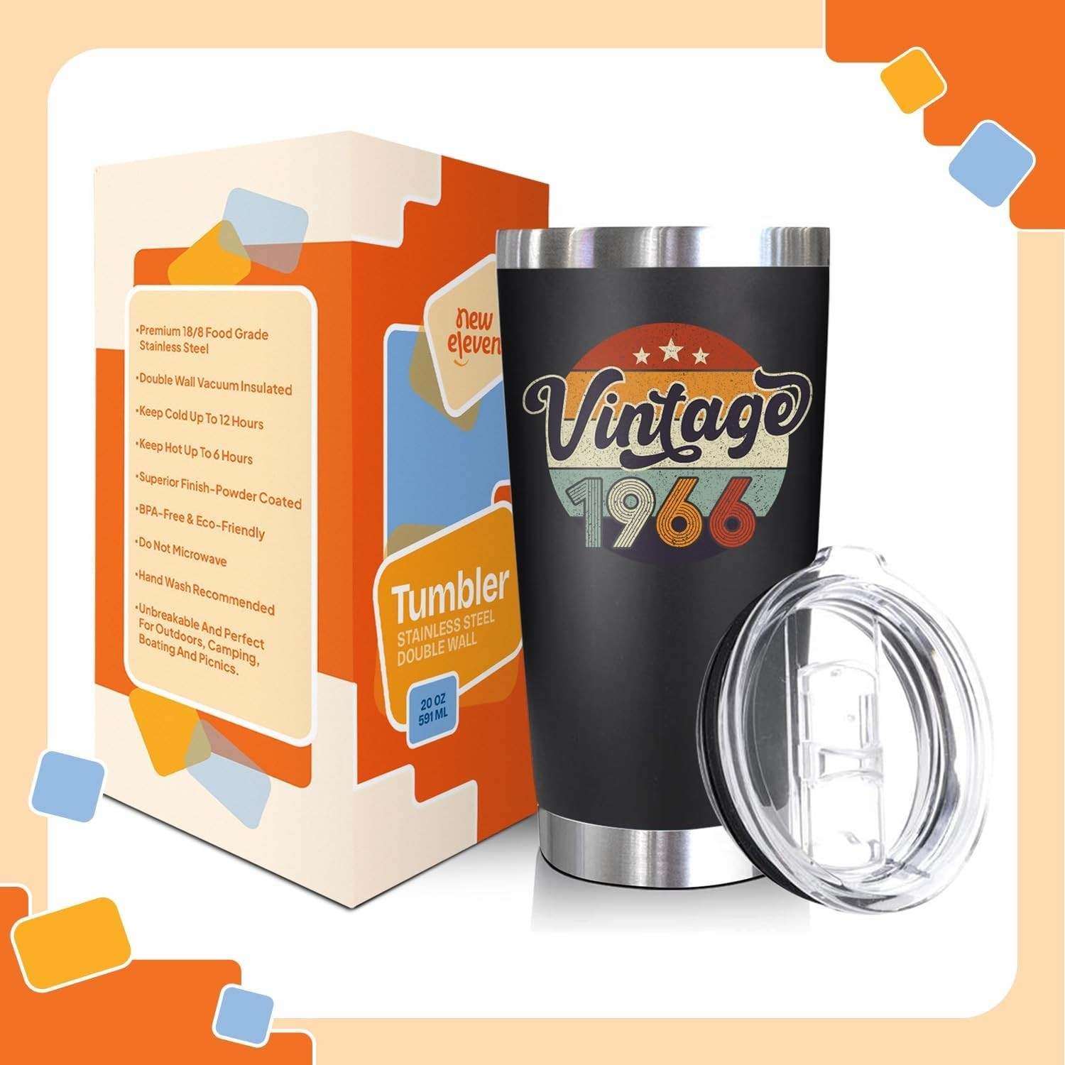 Funny 60th Birthday Tumbler – Gift for Men/Women