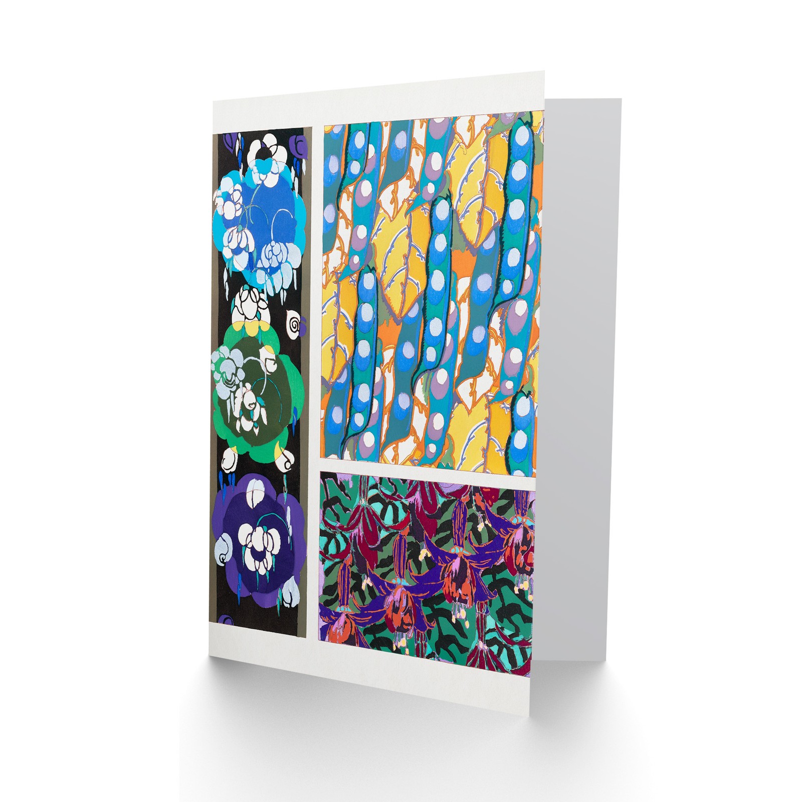 Edouard Benedictus Art Card Colourful Floral Art Deco Patterns