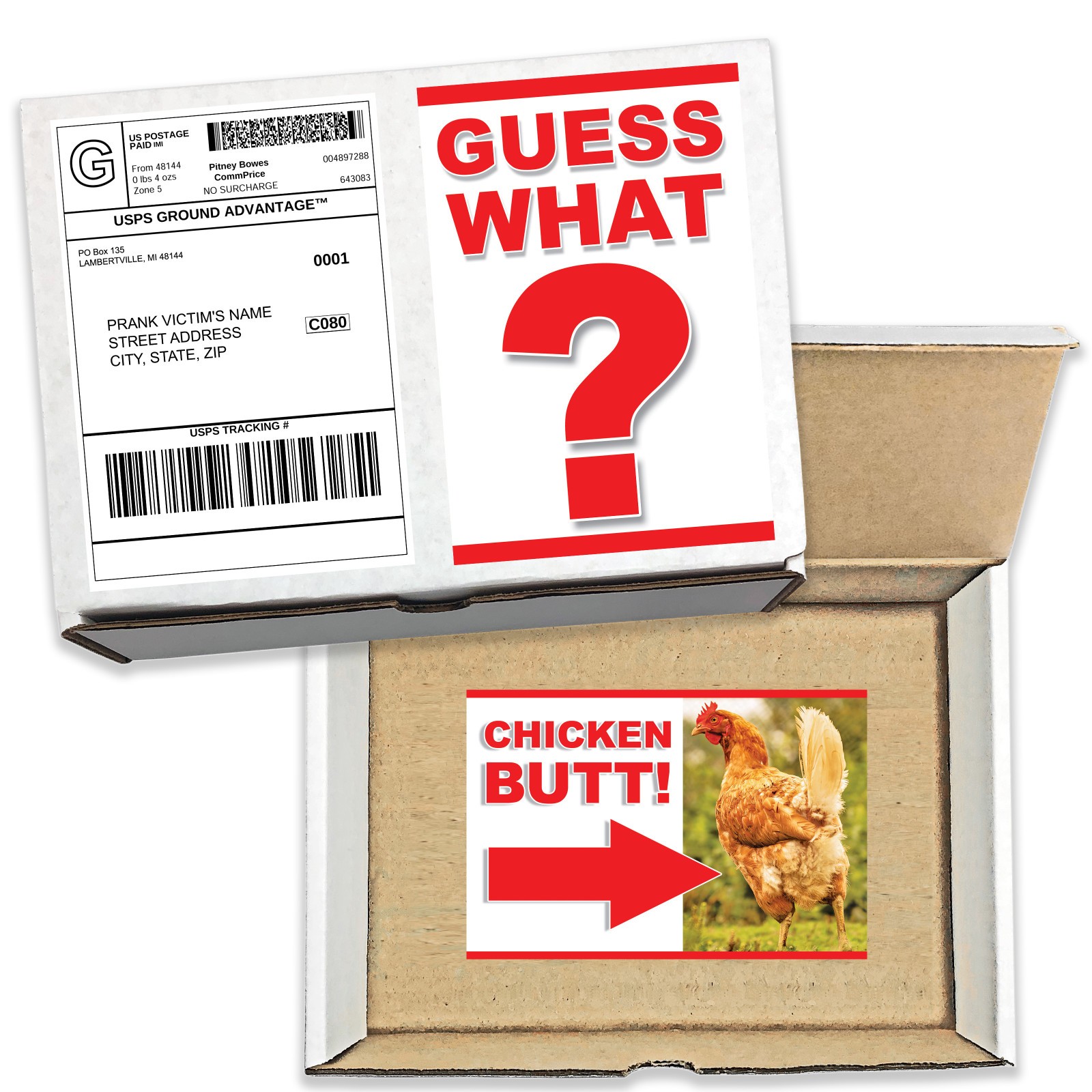 Guess What? Chicken Butt! Prank Mail Sent Anonymously!