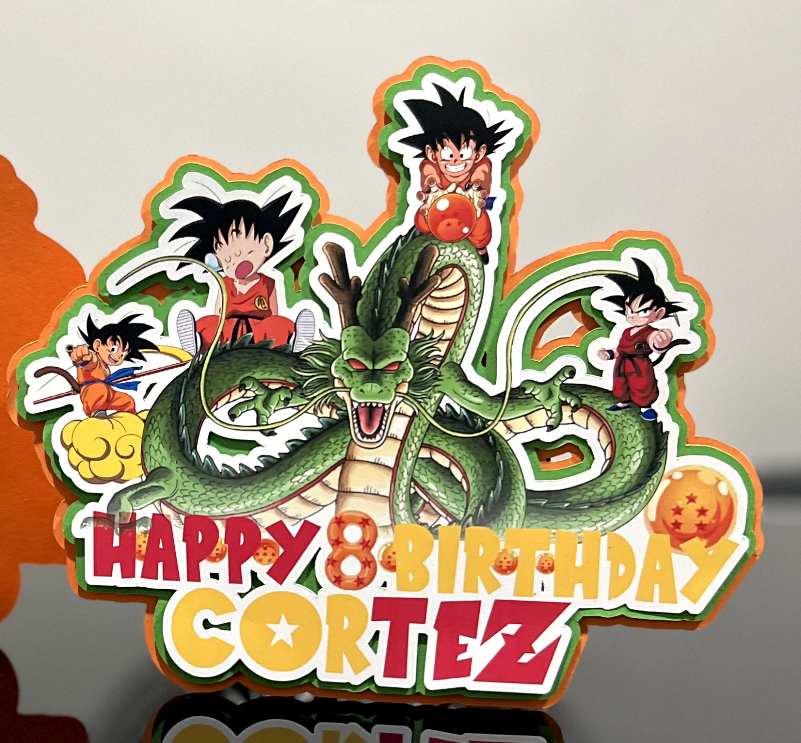 DRAGON BALL Z PERSONALIZED PARTY DECORATION, FAVOR BOXES, TABLE CENTERPIECE, ETC