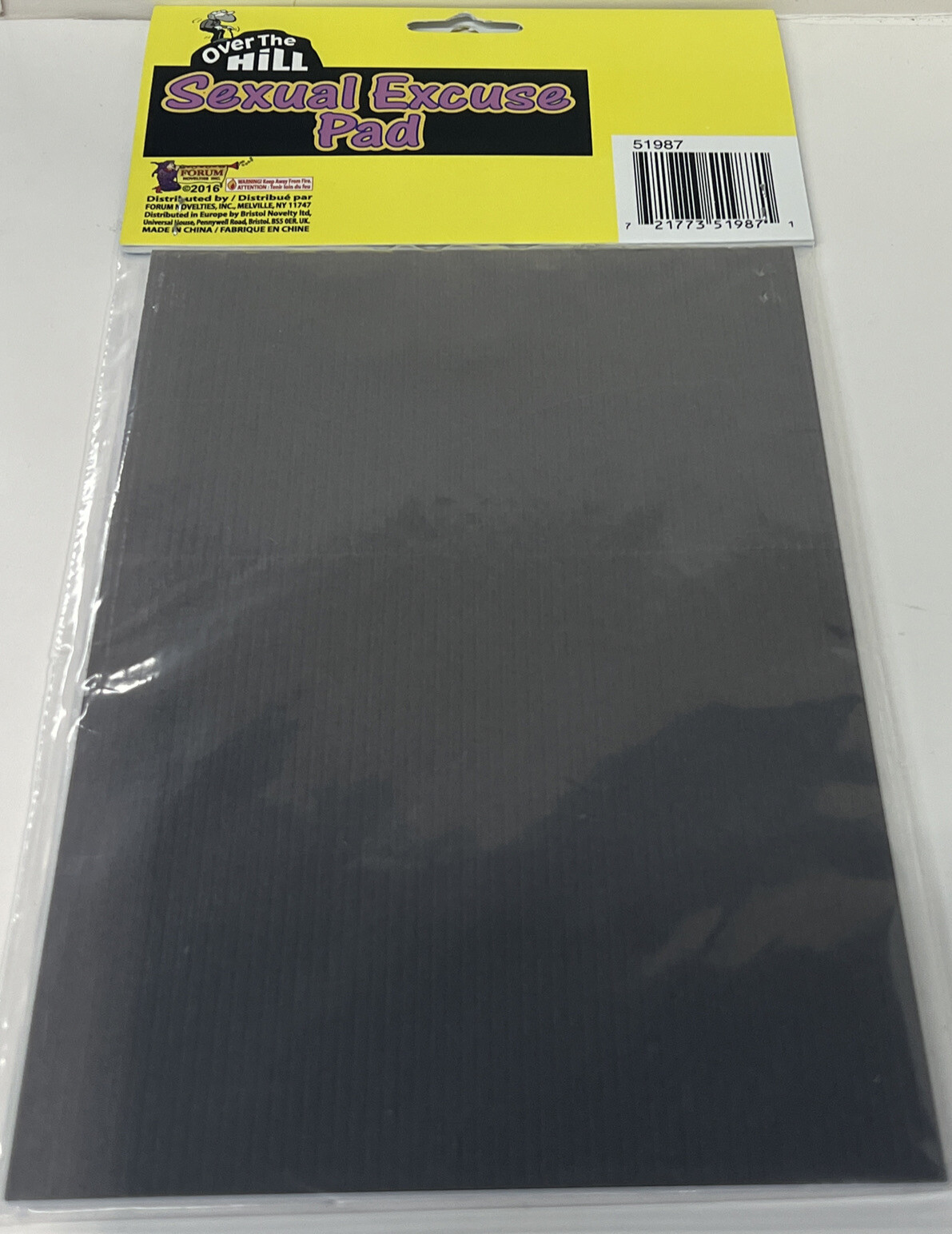 Forum Novelties Hill Sex Excuses Pad, Multi-Color