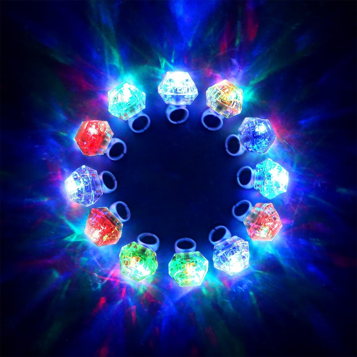 Flashing Led Light up Rings Bachelorette Party Favors Toys Grow in The Dark P…