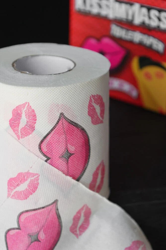 KISS MY ASS Toilet Paper Roll – Sexy Funny Potty GaG Bathroom Party Joke