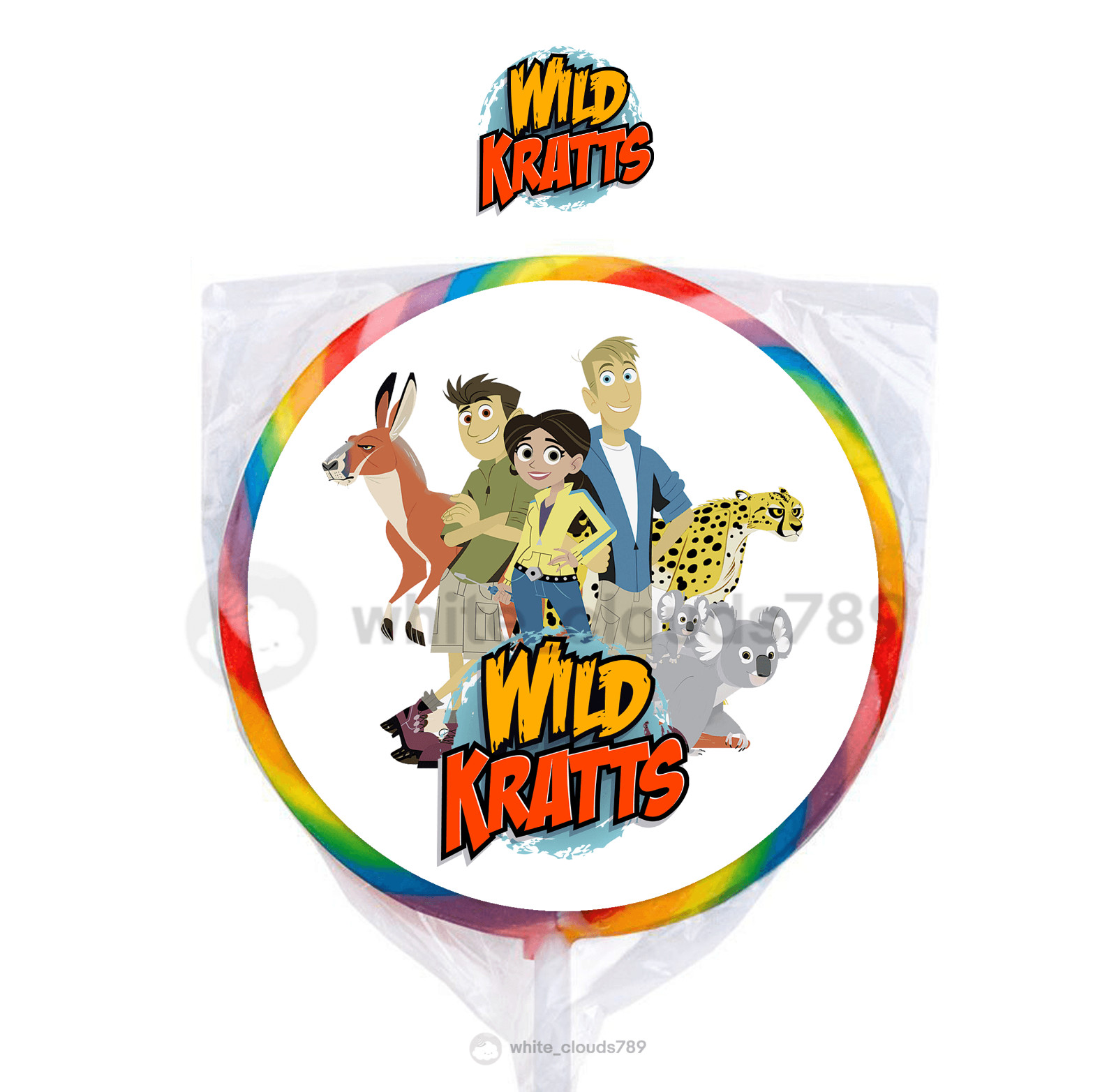 24 Wild Kratts 1.67″ PBS Sticker Labels for Bag Lollipop Party Favor Birthday